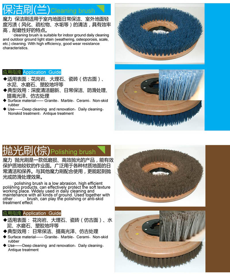 Land Cleaning Brush with Steel Wire Grit 36